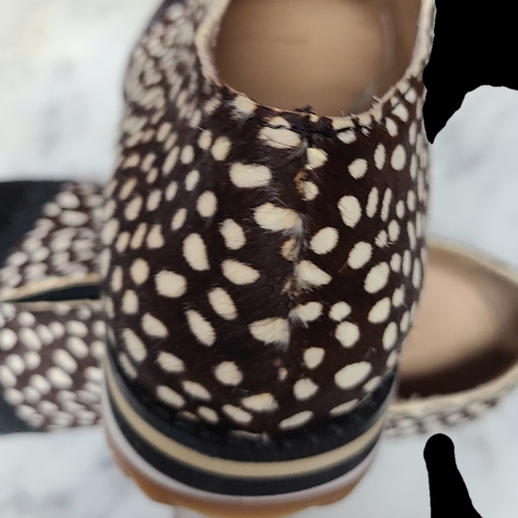 Leather Shoes With Black Fur Toe With Brown Fur Size 7.5 by All B… - Picture 4 of 11